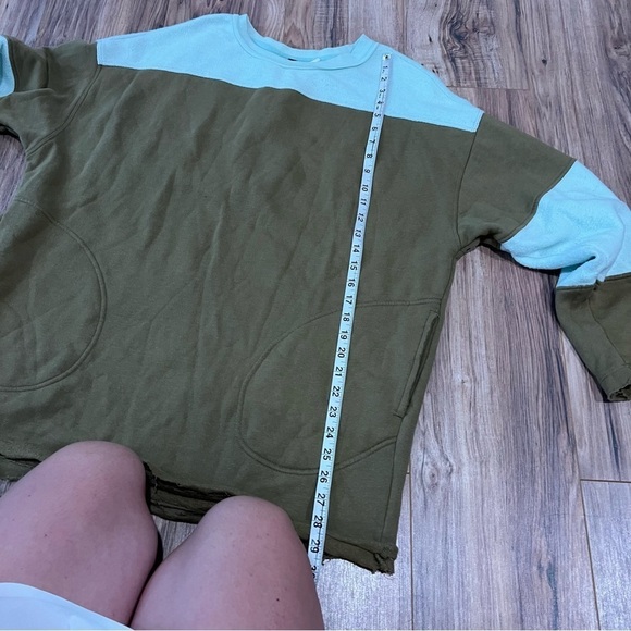 Free People Jordan Color Block Pullover Sweatshirt Fleece Top - Picture 6 of 11